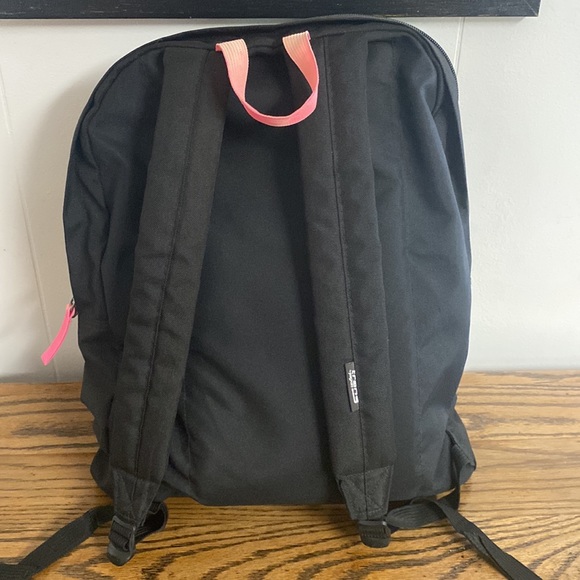 JanSport Backpack Black Rosa Floral Embroidery with laptop sleeve - Picture 3 of 8